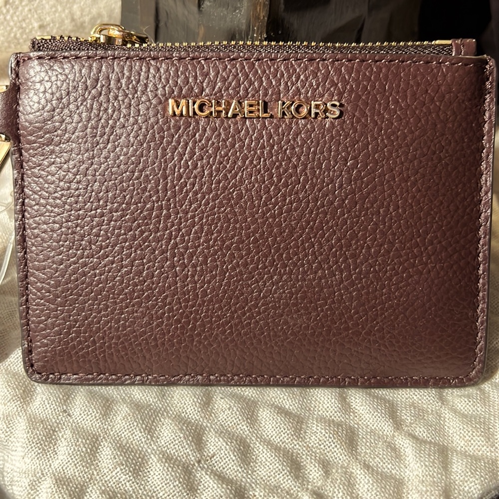 NWT Michael Kors Small leather ID Wallet/key holder